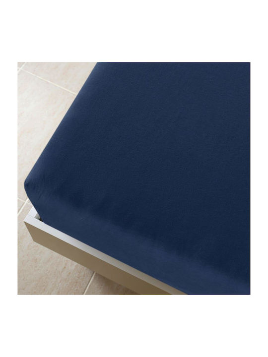 vidaXL Sheet for Single Bed with Elastic 100x200cm. Blue