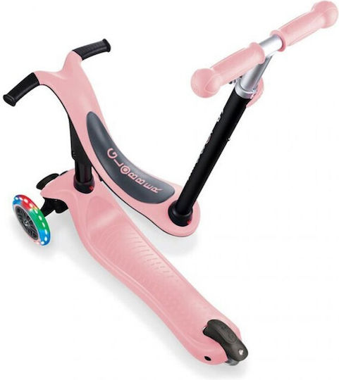 Globber Kinderroller Go Up Sporty Lights 3-Rad mit Sitz Rosa