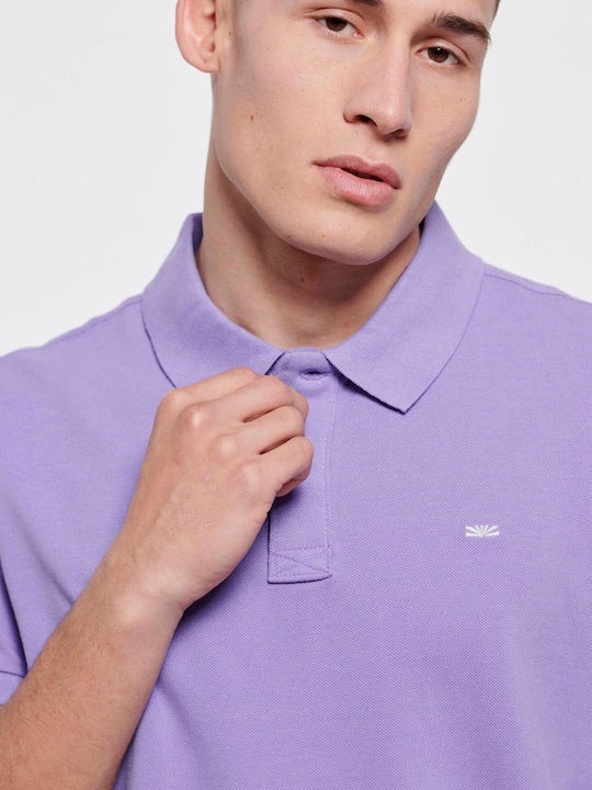 FBM007-00111 Polo Short Sleeve Blouse Lavender
