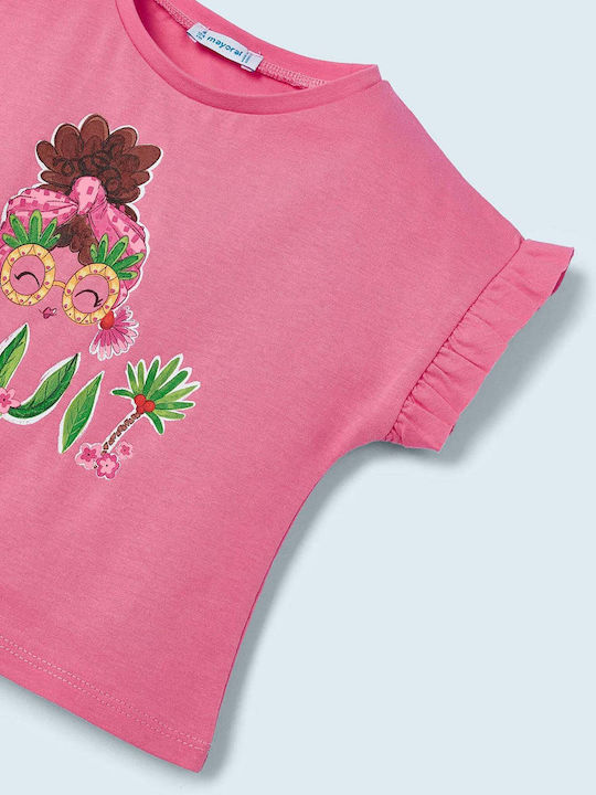 Kids' Set with Skirt Summer 3pcs Fuchsia