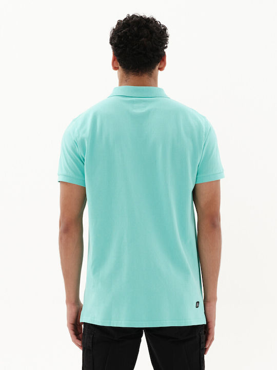 231.EM35.69GD Polo Short Sleeve Blouse Turquoise