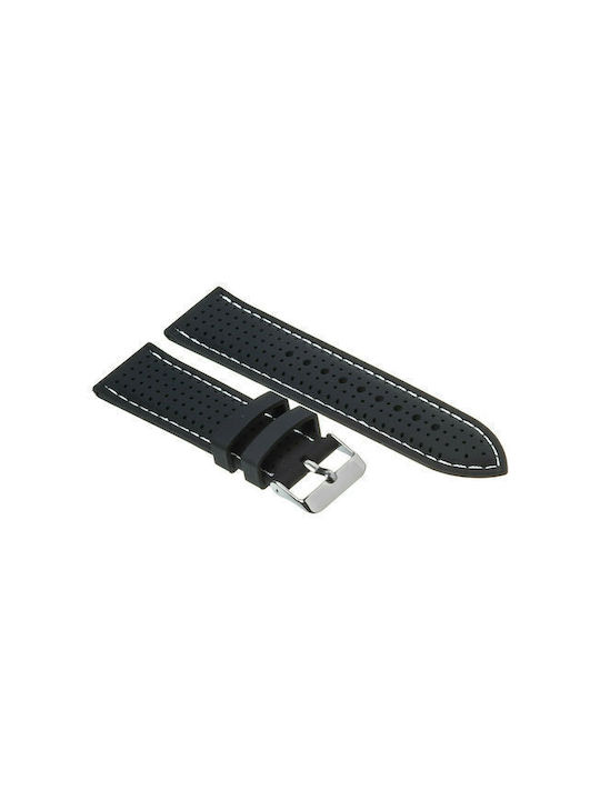 Tzevelion Rubber Strap Black 22mm