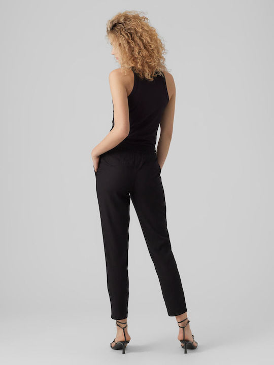 Vero Moda Damen Leinen Hose Schwarz