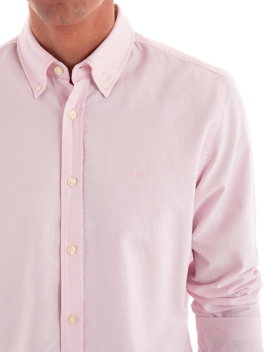 Long Sleeve Shirt in Regular Fit Pale Pink
