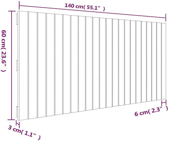 vidaXL Kopfstützen Für Betten Hölzernes Beiges 140x60cm