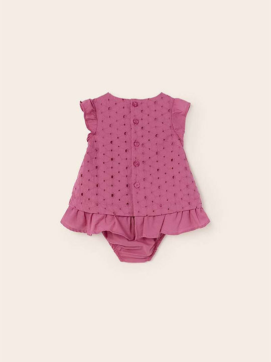 Mayoral Mädchen Kleid Set mit Zubehör Ärmellos Rosa