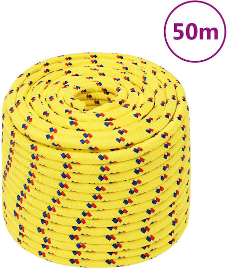 vidaXL Rope Knitted 12mm Yellow