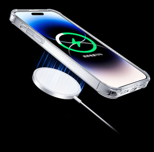 Kingxbar Go Out Back Cover Σιλικόνης Silver (iPhone 14 Plus)
