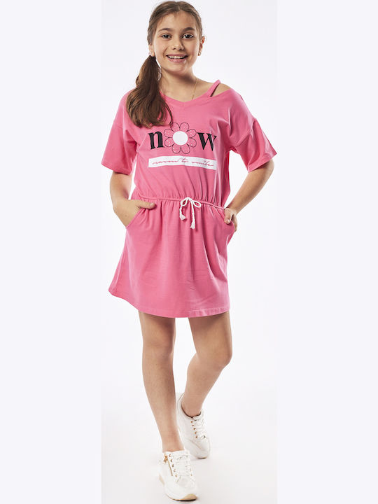Kinderkleid Kurzärmelig Fuchsie