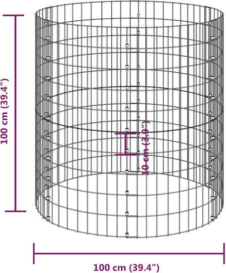 3115944 Metallic Open Type Composter Ø100x100