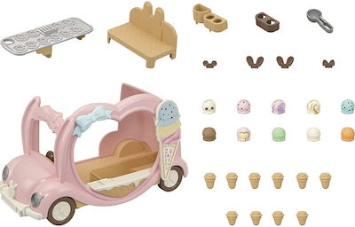 Epoch Toys Miniature Toy Ice Cream Van Sylvanian Families for 3+ Years (Various Designs/Assortments of Designs) 1pc