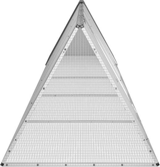 vidaXL 3106448 Galvanized Steel Cage for Rabbits 504.5x80.5x71cm