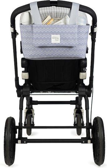 Walking Mum Blue Stroller Organizer Zig Zag