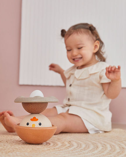 Plan Toys Stacking Toy Rustic Chick made of Wood for 12++ Months