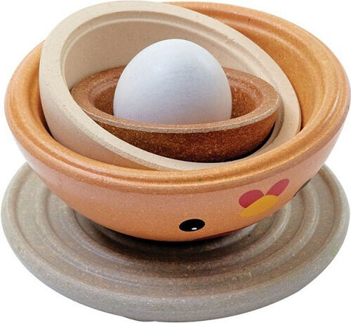 Plan Toys Stacking Toy Rustic Chick made of Wood for 12++ Months