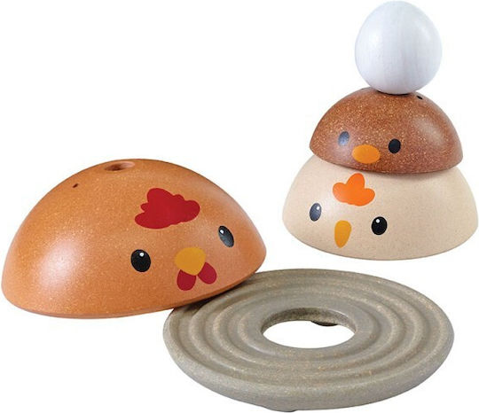 Plan Toys Stacking Toy Rustic Chick made of Wood for 12++ Months