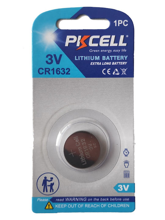 Pkcell Μπαταρία Λιθίου Ρολογιών CR1632 3V 1τμχ