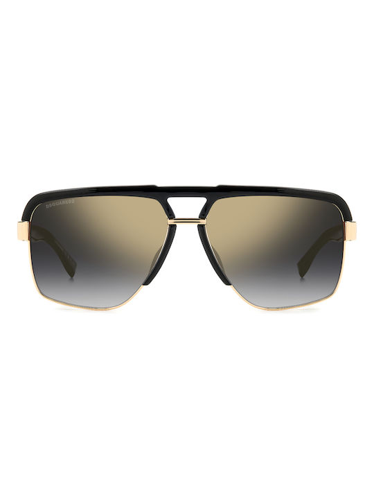 Dsquared2 Sonnenbrillen mit Gold Rahmen und Gold Spiegel Linse D20084/S 2M2/FQ
