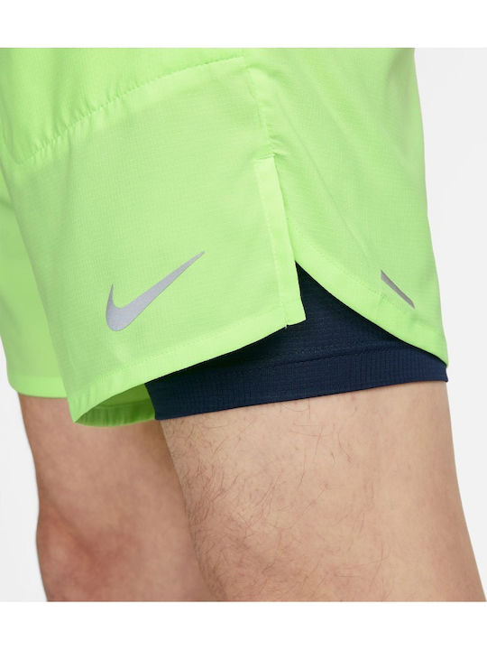 STRIDE 2 in 1 Αθλητική Ανδρική Βερμούδα Dri-Fit Πράσινη