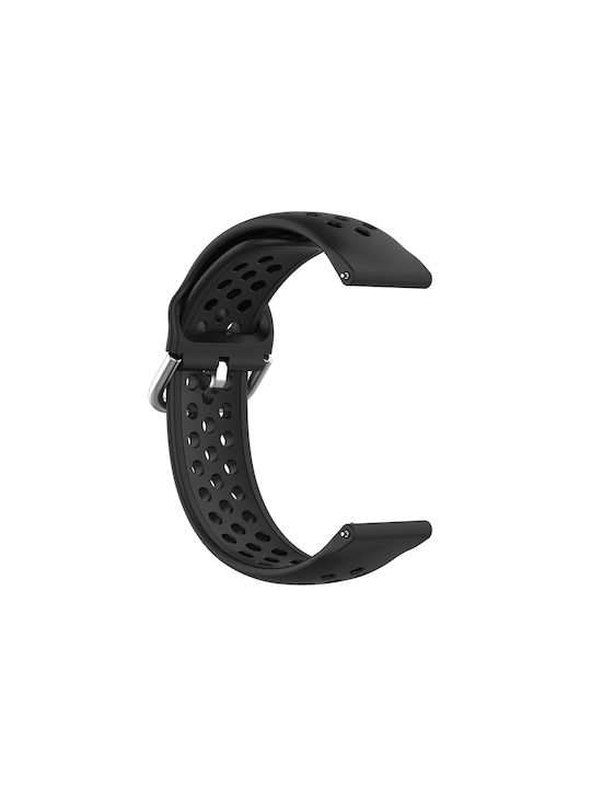 Techsuit Watchband W004 Strap Silicone Black (Samsung Galaxy Watch 4, Galaxy Watch Active 1 / 2 (40 mm / 44 mm), Huawei Watch GT / GT 2 / GT 3 (42 mm)) KF239505