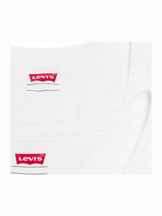 Men's Undershirts Short-sleeved in White Color 2Pack