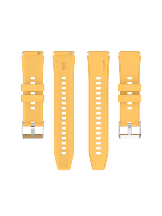 Techsuit Watchband W026 Strap Silicone Yellow (Samsung Galaxy Watch 46mm - Watch 3 - Gear S3 -Huawei Watch GT -GT 2 - GT 2e - GT 2 Pro - GT 3 46 mm) KF2311514