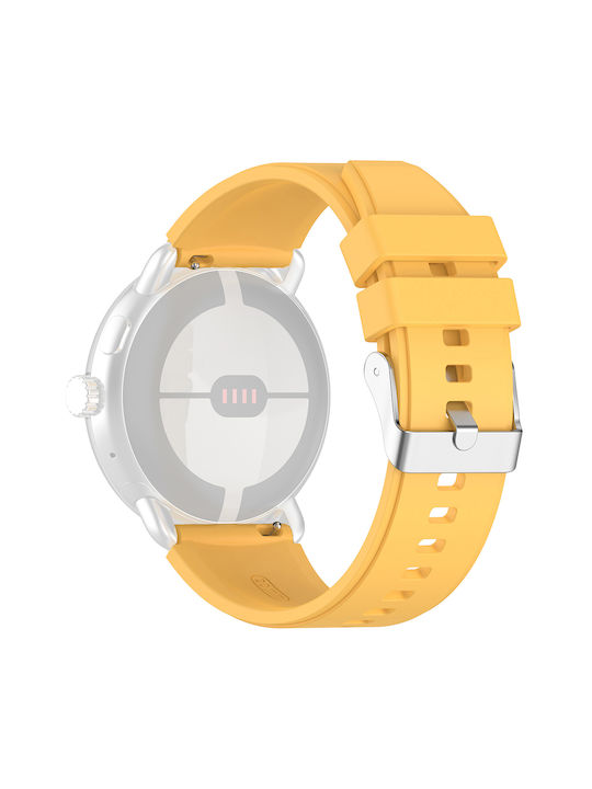 Techsuit Watchband W026 Strap Silicone Yellow (Samsung Galaxy Watch 46mm - Watch 3 - Gear S3 -Huawei Watch GT -GT 2 - GT 2e - GT 2 Pro - GT 3 46 mm) KF2311514