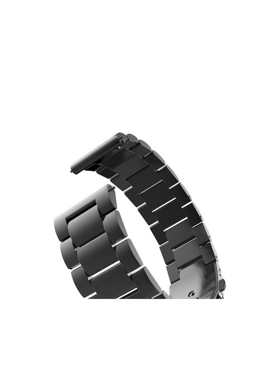 Techsuit Watchband W010 Λουράκι Ανοξείδωτο Ατσάλι Μαύρο (Samsung Galaxy Watch (46mm) / Watch 3 / Gear S3, Huawei Watch GT / GT 2 / GT 2e / GT 2 Pro / GT 3 (46 mm))