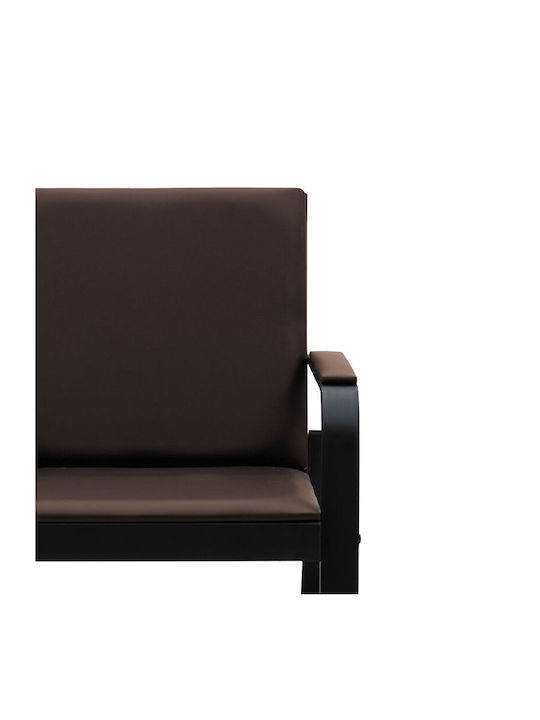 Rogelio Sessel aus Kunstleder Braun 67x72x85cm