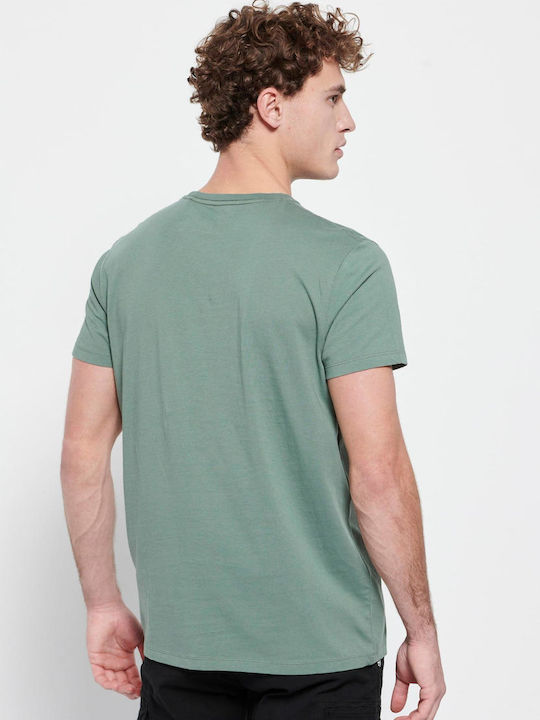 Funky Buddha Herren T-Shirt Kurzarm Dusty Green