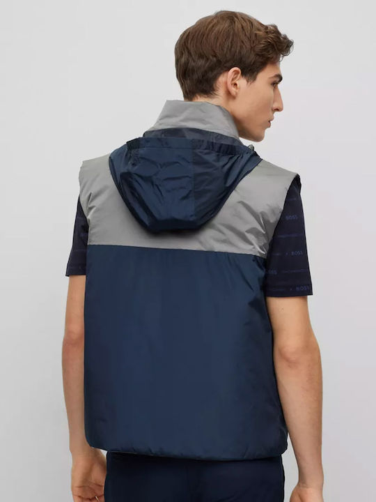 Hugo Boss Ärmellos Herren Jacke Lässig Marineblau