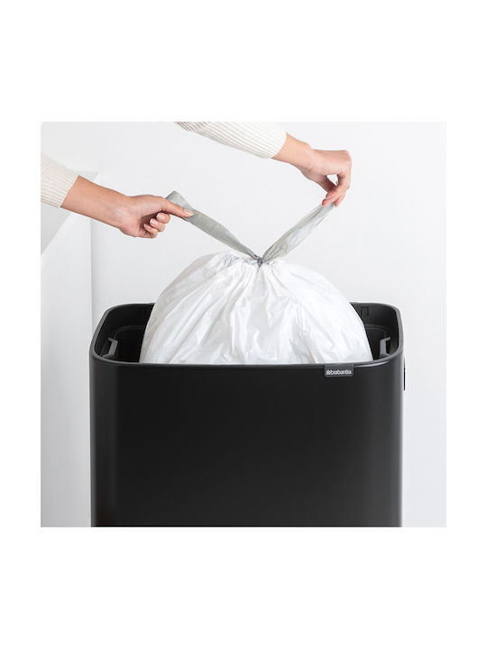 Brabantia Bo Κάδος Απορριμμάτων από Ανοξείδωτο Ατσάλι Μαύρος 60lt