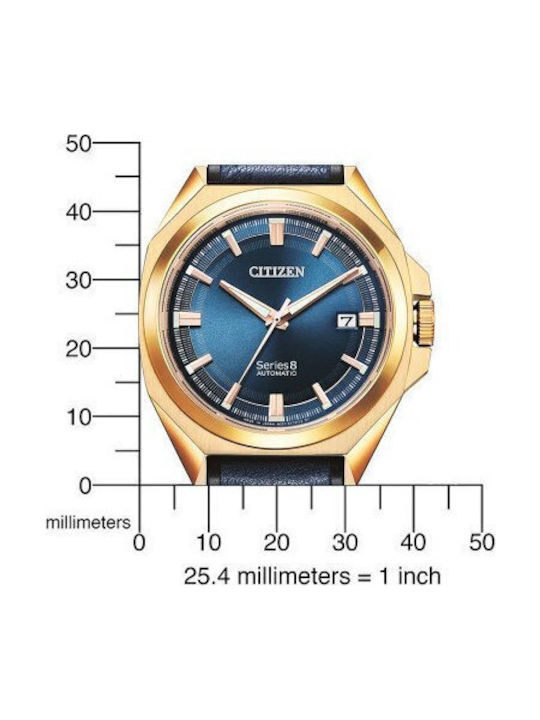 Citizen Series 8 Ρολόι Αυτόματο με Δερμάτινο Λουράκι Citizen Series 8 Ρολόι Αυτόματο με Δερμάτινο Λουράκι