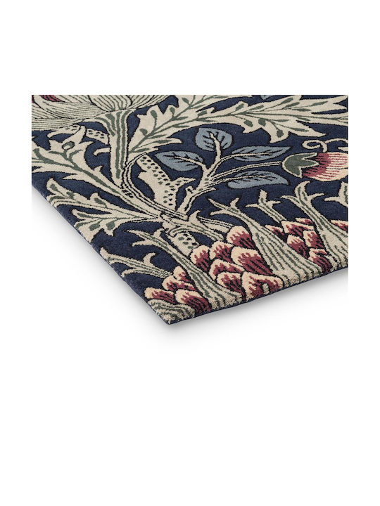 Morris & Co Artichoke Mineral Handgefertigt Teppich Rechteckig Baumwolle Blue / Beige