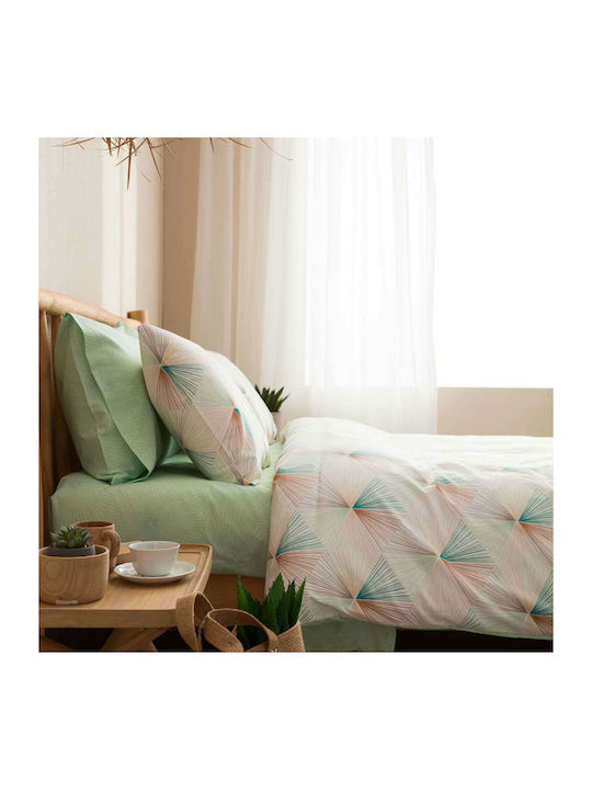 Vesta Home Σετ Παπλωματοθήκη Βαμβακερή Μονή με Μαξιλαροθήκη 170x240cm Electra 1