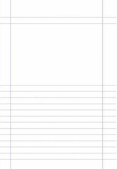 Uni Pap Notebook Hand Writting Practice Book (Picture Space) B5 50 Sheets Blue 1pcs