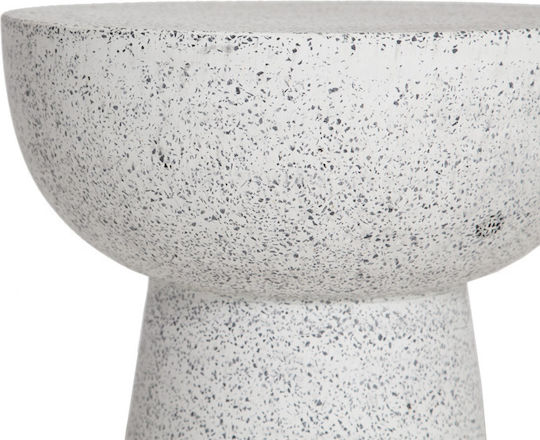 Garden Stool Outdoor from Concrete Noria Terazzo Gray / Black 41x41x54cm