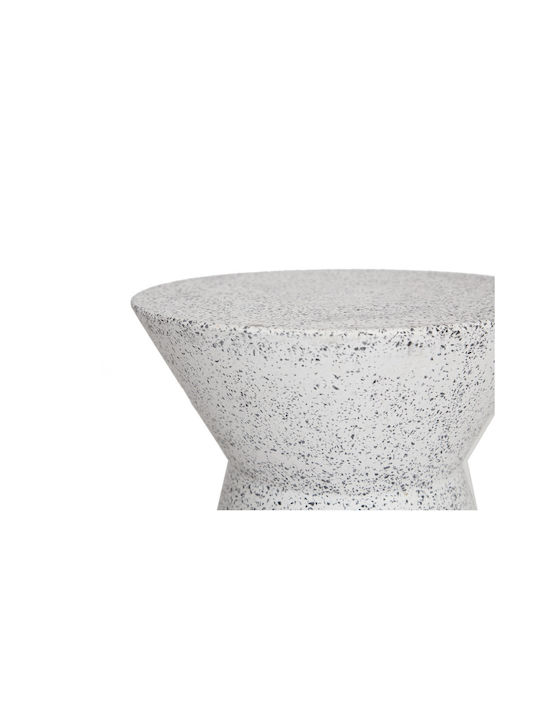 Stool Outdoor Biella Terazzo Grey / Black 35x35x44cm