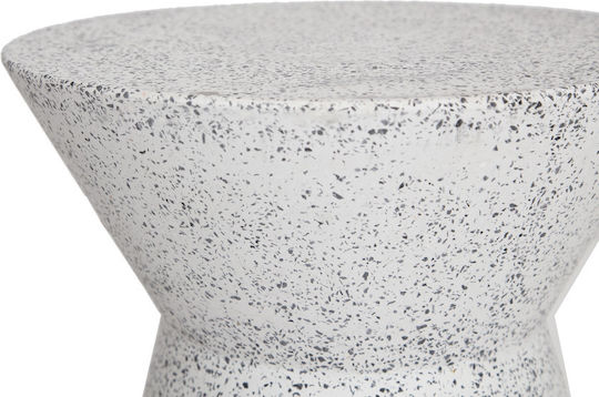 Σκαμπό Εξωτερικού Χώρου από Τσιμέντο Biella Terazzo Grey / Black 35x35x44cm