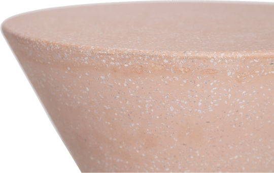 Σκαμπό Εξωτερικού Χώρου από Τσιμέντο Biella Terazzo Pink / White 35x35x44cm