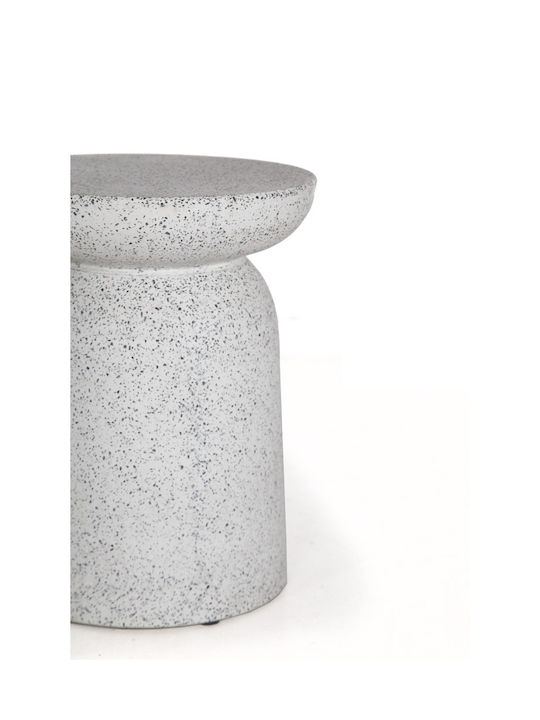 Scaun de Grădină din Ciment Rieti Terazzo Grey / Black 1buc 35x35x45cm