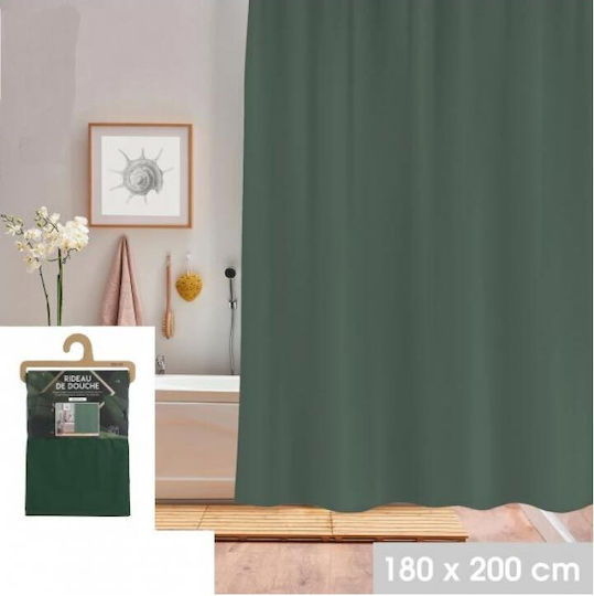 Κουρτίνα Μπάνιου 180x200 cm Σκούρο Πράσινο Κουρτίνα Μπάνιου 180x200 cm Σκούρο Πράσινο