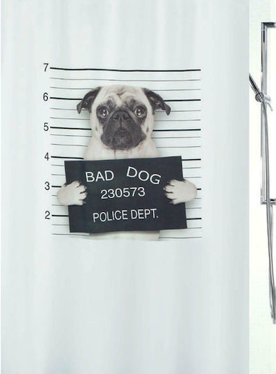 Spirella Bad Dog Duschvorhang Stoff 180x200cm Weiß Spirella Bad Dog Duschvorhang Stoff 180x200cm Weiß