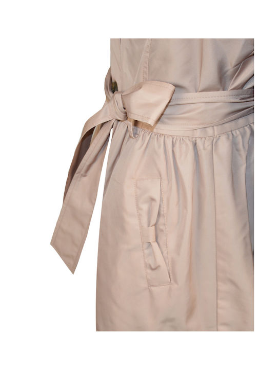 Energiers Kids Trenchcoat Long Hooded Beige