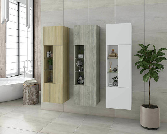 Drop Instinct Wall Hung Cabinet Bathroom Column Cabinet L40xD32xH140cm White