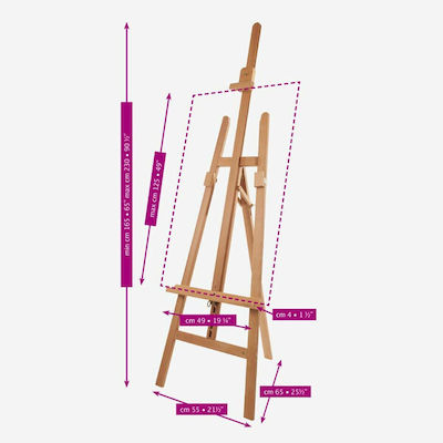 Mabef Καβαλέτο Ζωγραφικής Boden Hölzernes M13 55x65x230εκ.