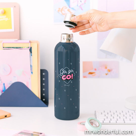 Mr. Wonderful Go, Go, Go! Bottle Thermos Plastic 750ml Multicolour