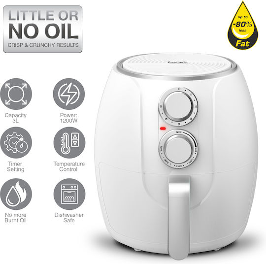 Turbotronic Air Fryer 3lt White TT-AF3
