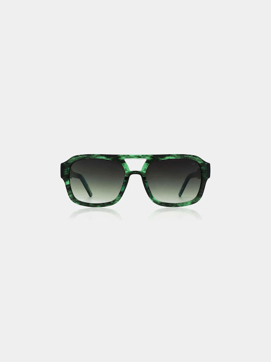 A.Kjaerbede Kaya Sonnenbrillen mit Grün Rahmen und Grün Verlaufsfarbe Linse KL2316-004