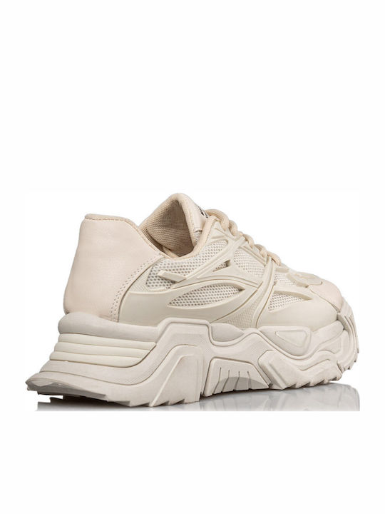 Name Loading Γυναικεία Chunky Sneakers Μπεζ